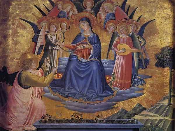 Madonna della Cintola (detail) 1450 Oil Painting by Benozzo di Lese di Sandro Gozzoli