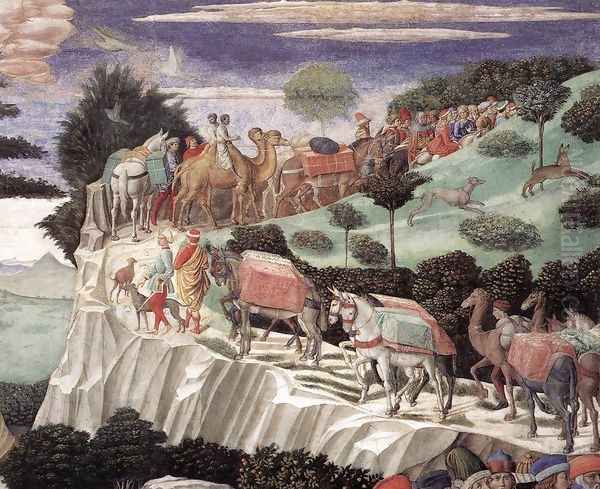 Procession of the Oldest King (detail 8) 1459-60 Oil Painting by Benozzo di Lese di Sandro Gozzoli