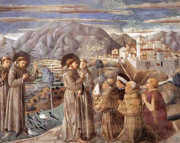 Scenes from the Life of St Francis (Scene 7, south wall) 1452 Oil Painting by Benozzo di Lese di Sandro Gozzoli