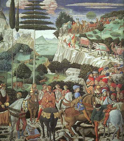 Procession of the Magus Melchoir 1459 Oil Painting by Benozzo di Lese di Sandro Gozzoli