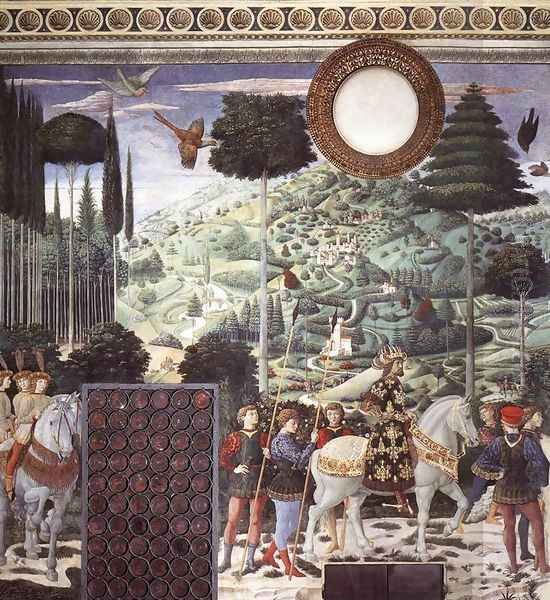 Procession of the Middle King (south wall) 1459-60 Oil Painting by Benozzo di Lese di Sandro Gozzoli