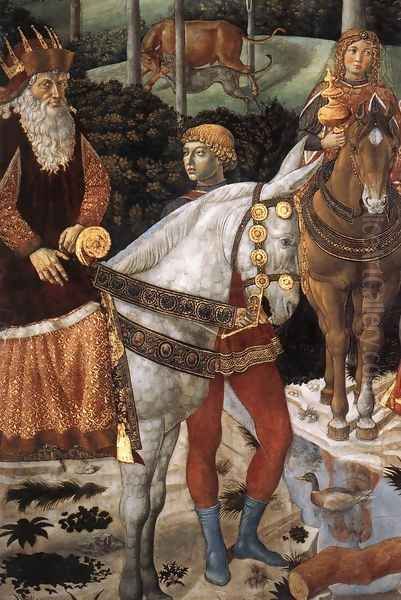 Procession of the Oldest King (detail 2) 1459-60 Oil Painting by Benozzo di Lese di Sandro Gozzoli