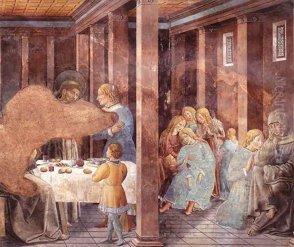 Scenes from the Life of St Francis (Scene 8, south wall) 1452 Oil Painting by Benozzo di Lese di Sandro Gozzoli