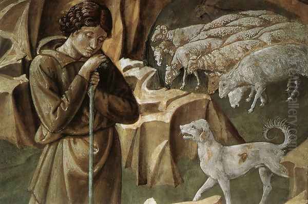 The Vigil of the Shepherds (detail) 1459-60 Oil Painting by Benozzo di Lese di Sandro Gozzoli