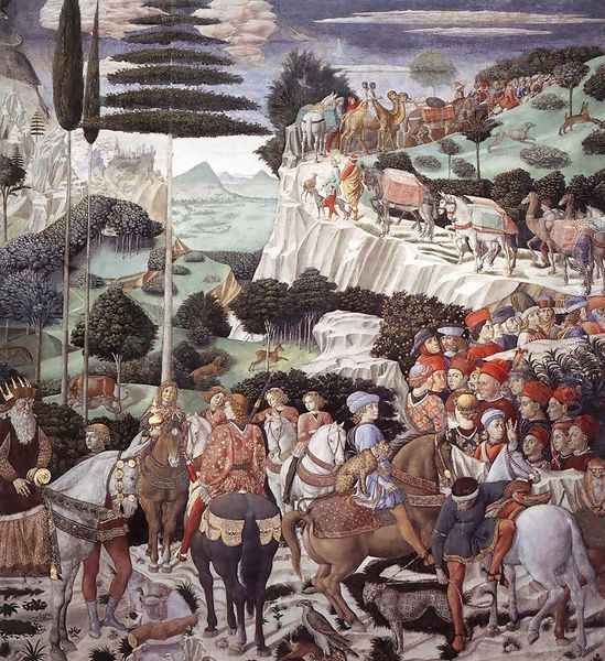 Procession of the Oldest King (west wall) 1459-60 Oil Painting by Benozzo di Lese di Sandro Gozzoli