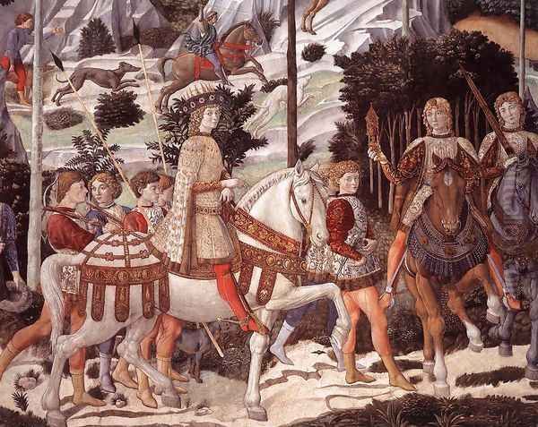 Procession of the Youngest King (detail 3) 1459-60 Oil Painting by Benozzo di Lese di Sandro Gozzoli