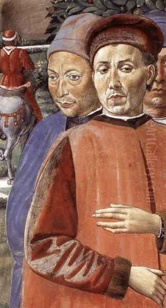 St Augustine Departing for Milan (detail 3) 1464-65 Oil Painting by Benozzo di Lese di Sandro Gozzoli