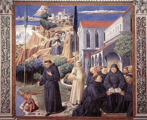 The Parable of the Holy Trinity (scene 12, south wall) 1464-65 Oil Painting by Benozzo di Lese di Sandro Gozzoli