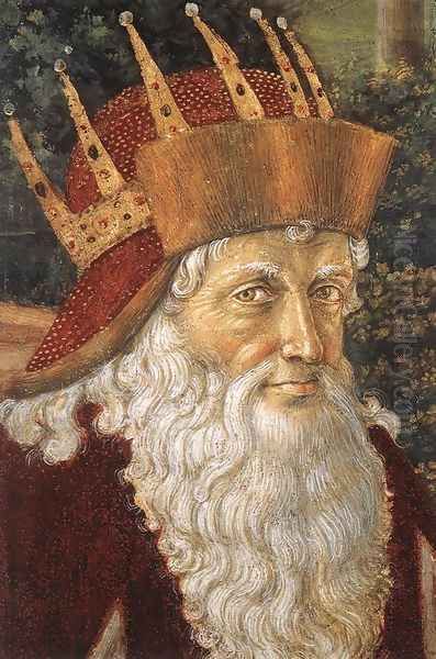 Procession of the Oldest King (detail 3) 1459-60 Oil Painting by Benozzo di Lese di Sandro Gozzoli