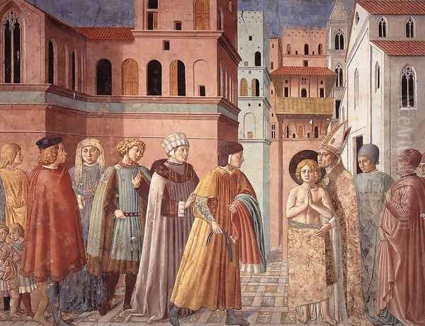 Scenes from the Life of St Francis (Scene 3, south wall) 1452 Oil Painting by Benozzo di Lese di Sandro Gozzoli