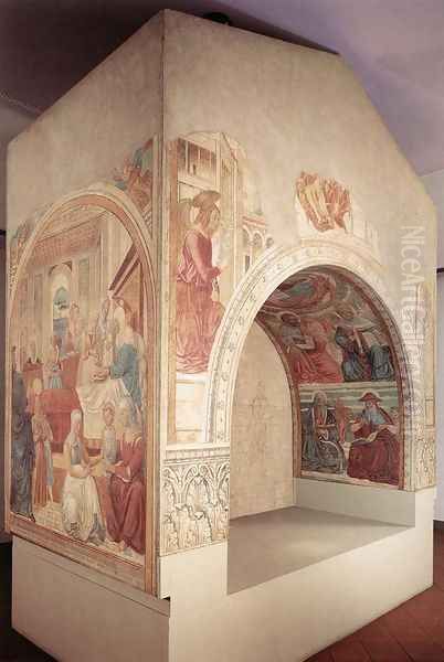 Shrine of the Visitation Oil Painting by Benozzo di Lese di Sandro Gozzoli