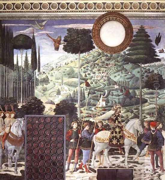 Procession of the Middle King 1459 1460 Oil Painting by Benozzo di Lese di Sandro Gozzoli