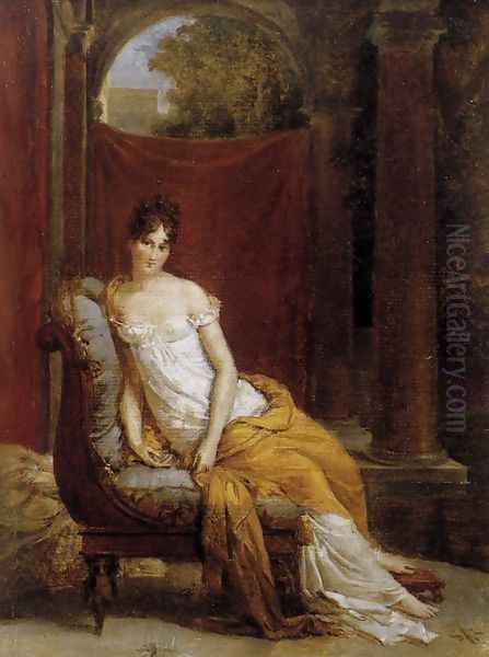 Madame Recamier 1802 Oil Painting by Baron Francois Gerard