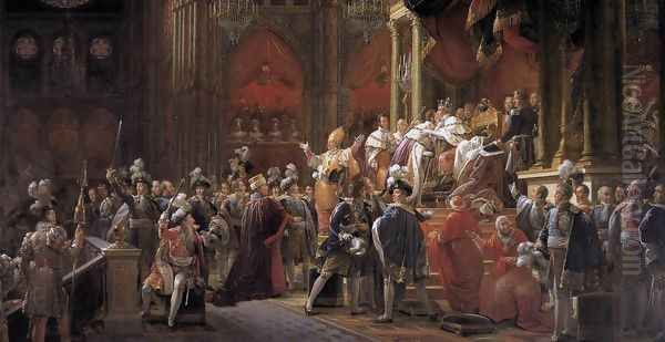 The Coronation of Charles X 1827 Oil Painting by Baron Francois Gerard