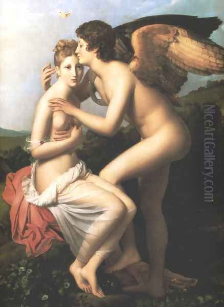 Psyche and Cupid Oil Painting by Baron Francois Gerard