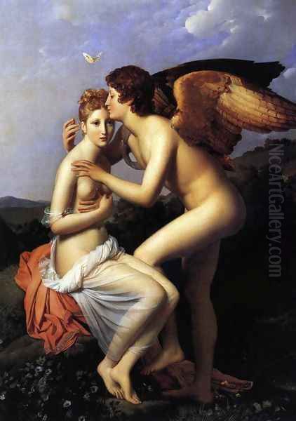 Cupid and Psyche 1798 Oil Painting by Baron Francois Gerard