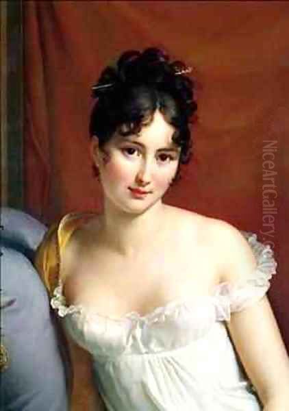 Portrait of Madame Recamier 1777-1849 Oil Painting by Baron Francois Gerard