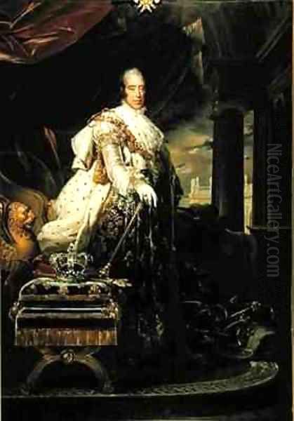 Charles X 1757-1826 in his Coronation Robes Oil Painting by Baron Francois Gerard