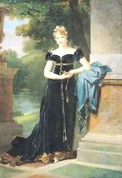 Portrait of Marie Laczinska 1786-1817 Countess Walewska Oil Painting by Baron Francois Gerard