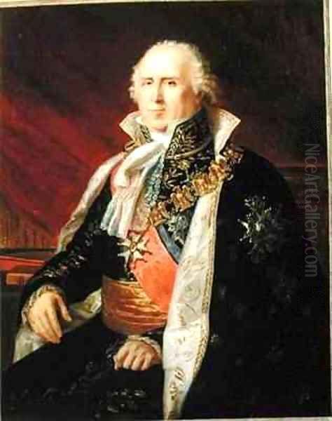 Charles Francois Lebrun 1739-1824 Duke of Plaisance in the Costume of the Archtreasurer of the Empire Oil Painting by Baron Francois Gerard