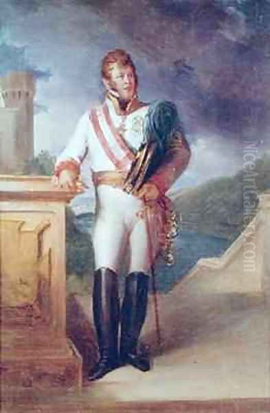 Charles Philippe 1771-1820 Prince of Schwartzenberg Oil Painting by Baron Francois Gerard