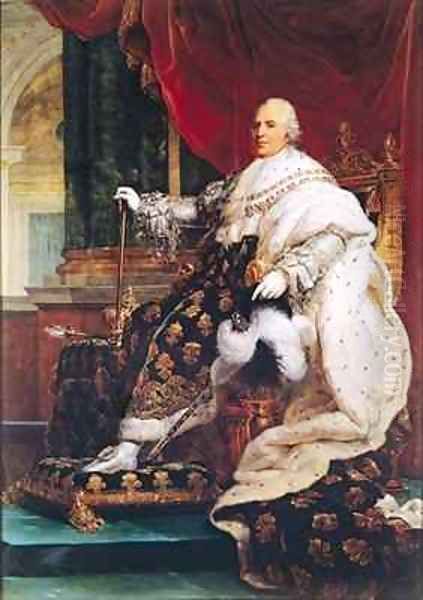 Louis XVIII 1755-1824 Oil Painting by Baron Francois Gerard