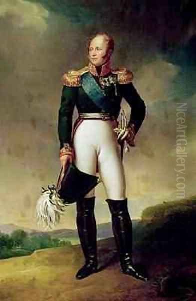 Portrait of Alexander I 1777-1825 Oil Painting by Baron Francois Gerard