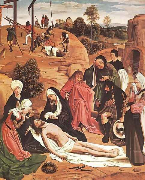 Lamentation over the Dead Christ 1485-90 Oil Painting by Tot Sint Jans Geertgen