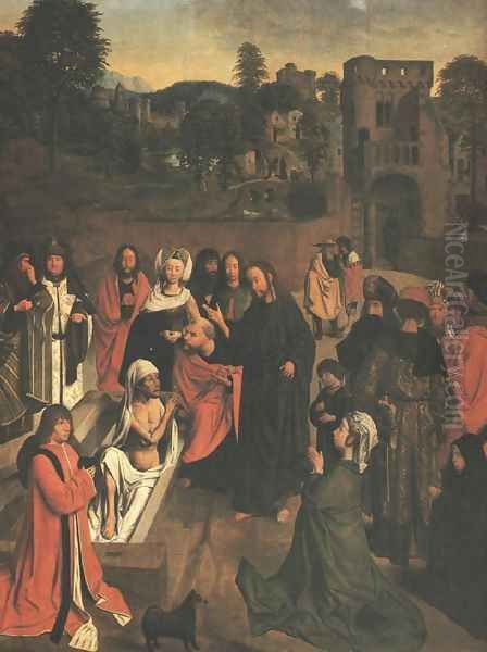 The Raising of Lazarus 1480's Oil Painting by Tot Sint Jans Geertgen