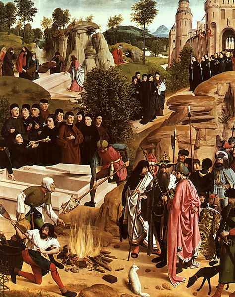 The Bones of St. John the Baptist c. 1485 Oil Painting by Tot Sint Jans Geertgen