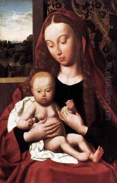 Virgin and Child Oil Painting by Tot Sint Jans Geertgen