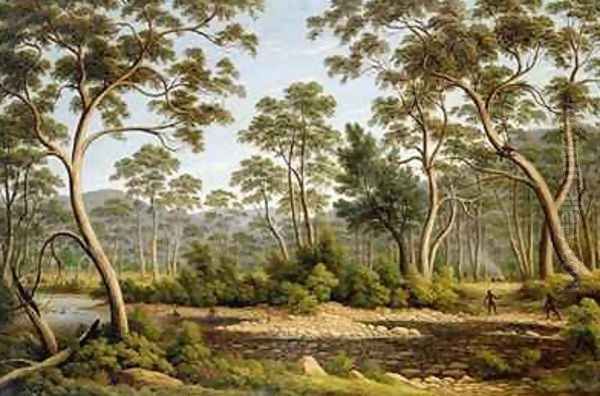 The River Nile Van Diemans Land from Mr Glovers Farm Oil Painting by John Glover