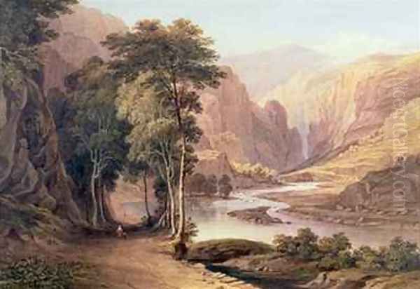 Tasmanian Gorge Oil Painting by John Glover