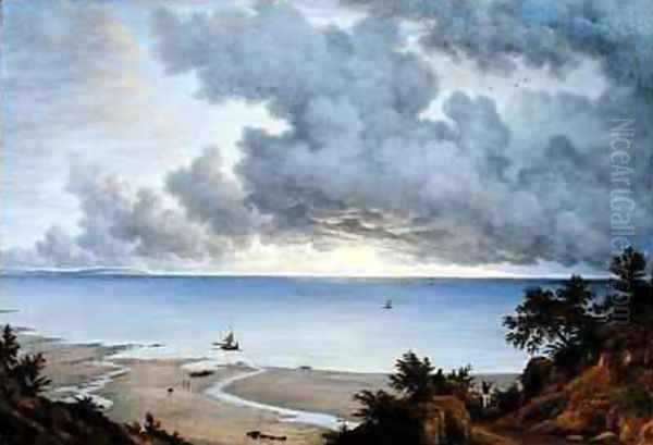 View from Shanklin Isle of Wight Oil Painting by John Glover