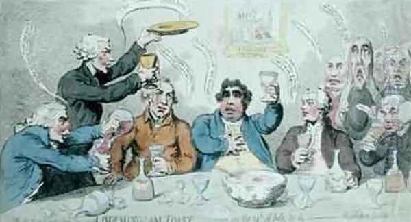 A Birmingham Toast as given on the 14th July by the Revolution Society Oil Painting by James Gillray