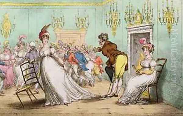 A Broad Hint of Not Meaning to Dance Oil Painting by James Gillray