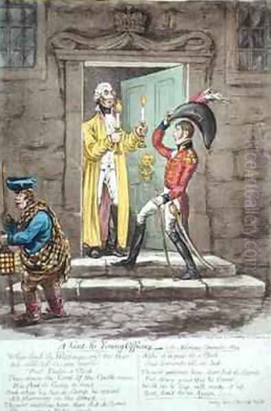 A hint to Young Officers Oil Painting by James Gillray