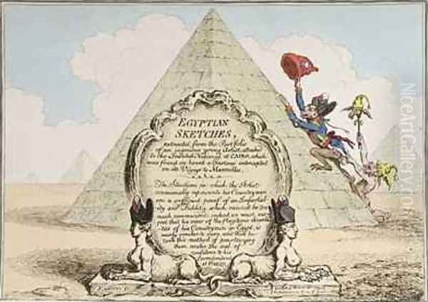 Egyptian Sketches Oil Painting by James Gillray