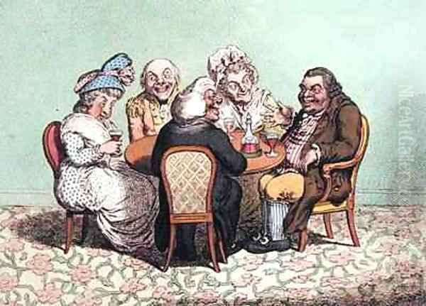 A Decent Story Oil Painting by James Gillray