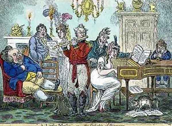 A Little Music or the Delights of Harmony Oil Painting by James Gillray