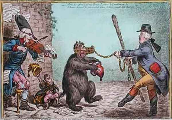 The Bear and his Leader Oil Painting by James Gillray