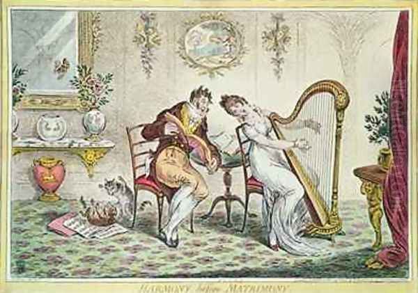 Harmony before Matrimony Oil Painting by James Gillray