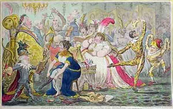 A March to the Bank 2 Oil Painting by James Gillray