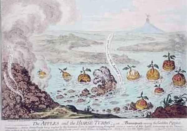 The Apples and the Horse Turds or Buonaparte Among the Golden Pippins Oil Painting by James Gillray