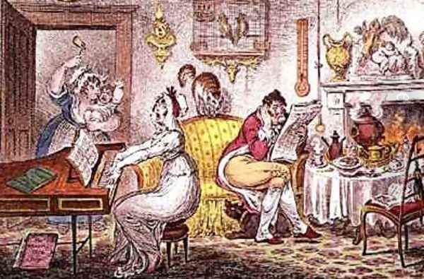 Matrimonial Harmonics Oil Painting by James Gillray