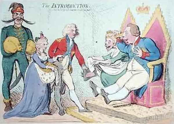 The Introduction Oil Painting by James Gillray