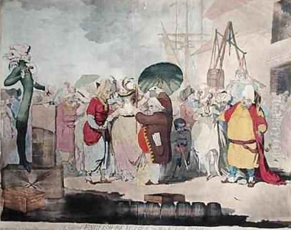 A Sale of English Beauties in the East Indies Oil Painting by James Gillray