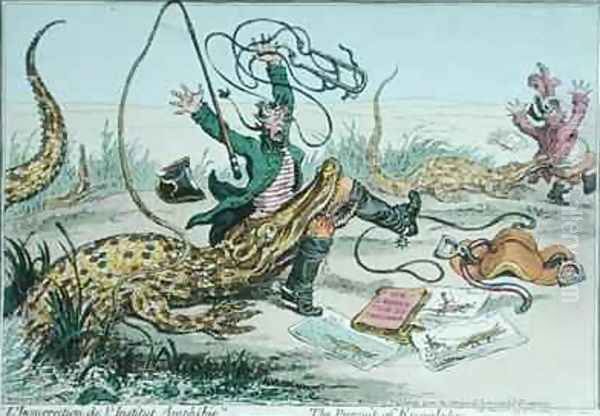 LInsurrection de lInstitut Amphibie or The Pursuit of Knowledge Oil Painting by James Gillray