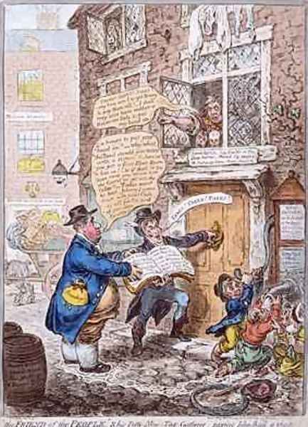 The Friend of the People and his Petty New Tax Gatherer Oil Painting by James Gillray