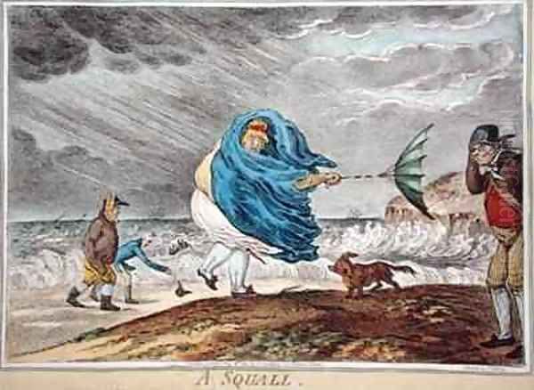 A Squall Oil Painting by James Gillray